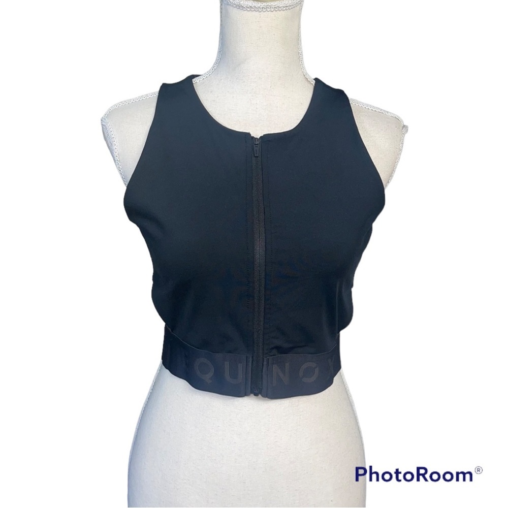 Equinox Zip-front sports bra Black Small - Picture 2 of 6